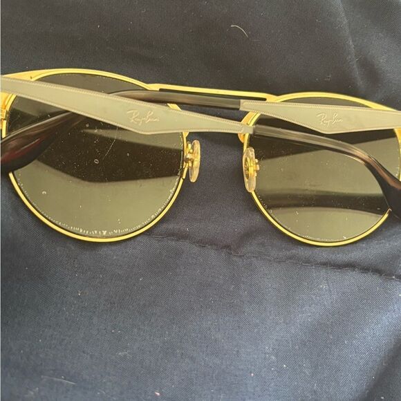 Ray-Ban RB3546 sunglasses aviator logo mirror lens eyewear gold frame glasses - Picture 10 of 10